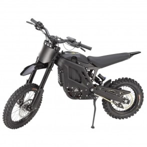 Pitbike Electric E RIDE PRO MINI off-road, Motor 6.000 W, Viteza maxima 75 km//h, Autonomie 130 km, Acumulator 60 V 30 Ah Li-ion Detasabil, Roti 12 inch, Full Suspension, Motocross Electric, Negru