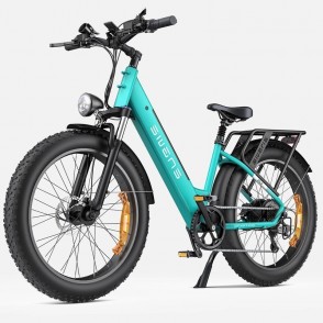 Bicicleta Electrica ENGWE E26 ST, Motor 750W, Autonomie 140 km, Viteza maxima asistata 45 km/h, Acumulator 48V 16AH li-ion Detasabil, Roti FAT 26 inch, Step-Through, Ideala pentru Glovo/Tazz/Bolt, Galben/Albastru/Gri