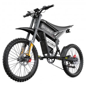 Bicicletă electrică de munte EKX E6 Gri – Cadru robust cu suspensie integrală și motor de 3000W.