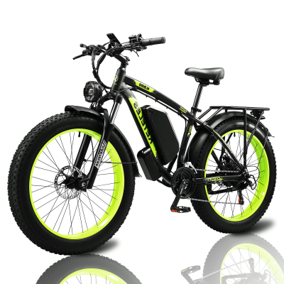 Bicicleta Electrica KETELES K800, Motor 1000W, Autonomie 80 KM, Viteza maxima 45 KM/H, Acumulator 48V 18AH li-ion Detasabil, Roti FAT 26*4.0 inch, Ideala pentru Glovo/Tazz/Bolt, Albastru/Verde/Galben/Alb