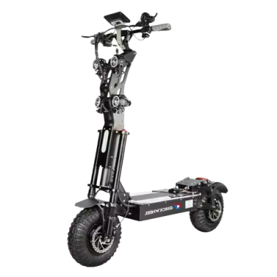 Trotineta Electrica QUICKWHEEL VIPER X-14, Motor 10.000W, Autonomie 80 km, Viteza maxima 110 km/h, Acumulator SAMSUNG 72V 40AH li-ion, Roti 14 inch, Off Road, Pliabila, Negru