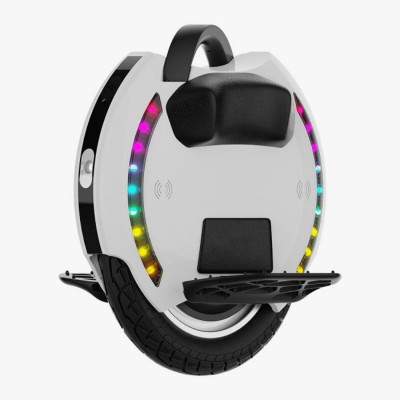 Monociclu Electric KINGSONG 14M, Motor 2400W, Autonomie 20 km, Viteza maxima 20 km/h, Acumulator 60V 3.5AH, Bluetooth App, Leduri RGB, Alb