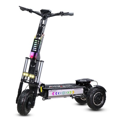 Trotineta Electrica ARWIBON MT30, 6000W, Motor DUAL, Autonomie 70 km, Viteza maxima 65 km/h, Acumulator 60V 27AH li-ion, Pliabila, Tractiune 3x2, Roti 13 inch tubeless, Off Road, Negru