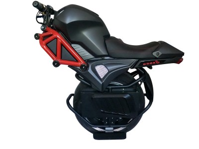 Monociclu Electric A9 - Self Balance, Motor 2000 W, Viteza maxima 48 km/h, Autonomie 100 km, Negru/Rosu