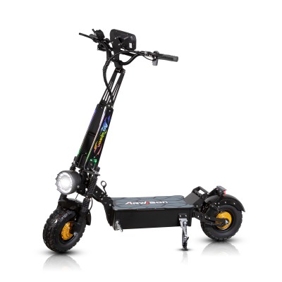 Trotineta Electrica ARWIBON M01, Motor 8000W, Autonomie 160 km, Viteza maxima 100 km/h, Acumulator 60V 65AH li-ion, Roti 13 inch, Pliabila, Off Road, Negru