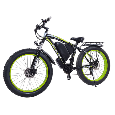 Bicicleta Electrica GOGOBEST GF700, 1000W, Motor DUAL, Autonomie 70 km, Viteza maxima 50 km/h, Acumulator 48V 17.5AH li-ion Detasabil, Tractiune 2x2, Roti FAT 26*4.0 inch, Ideala pentru Glovo/Tazz/Bolt, Verde/Rosu/Galben