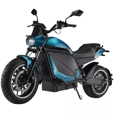 Motocicleta Electrica LUQI HL6.0 PRO, Motor 5000W, 240 km Autonomie, Viteza maxima 110 km/h, Acumulator li-ion 72V 100AH Detasabil, Albastru/Rosu /Negru 