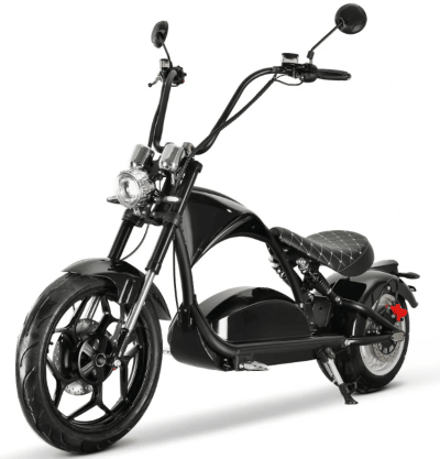 Scuter Electric SHANSU CP-4.2 MAX Stil CHOPPER, Motor 3000W, Autonomie 150 km, Viteza maxima 60 km/h, Acumulator 60V 60AH li-ion Detasabil, Ideal pentru Glovo/Tazz/Bolt, Negru/Rosu